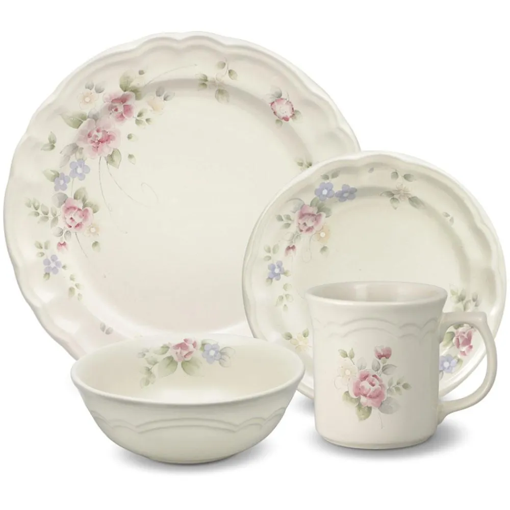 Pfaltzgraff® Tea Rose Dinnerware Set- Dinnerware Service For 8|Dinnerware Service For 4