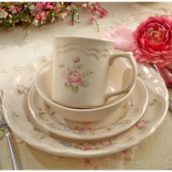 Pfaltzgraff® Tea Rose Dinnerware Set- Dinnerware Service For 8|Dinnerware Service For 4