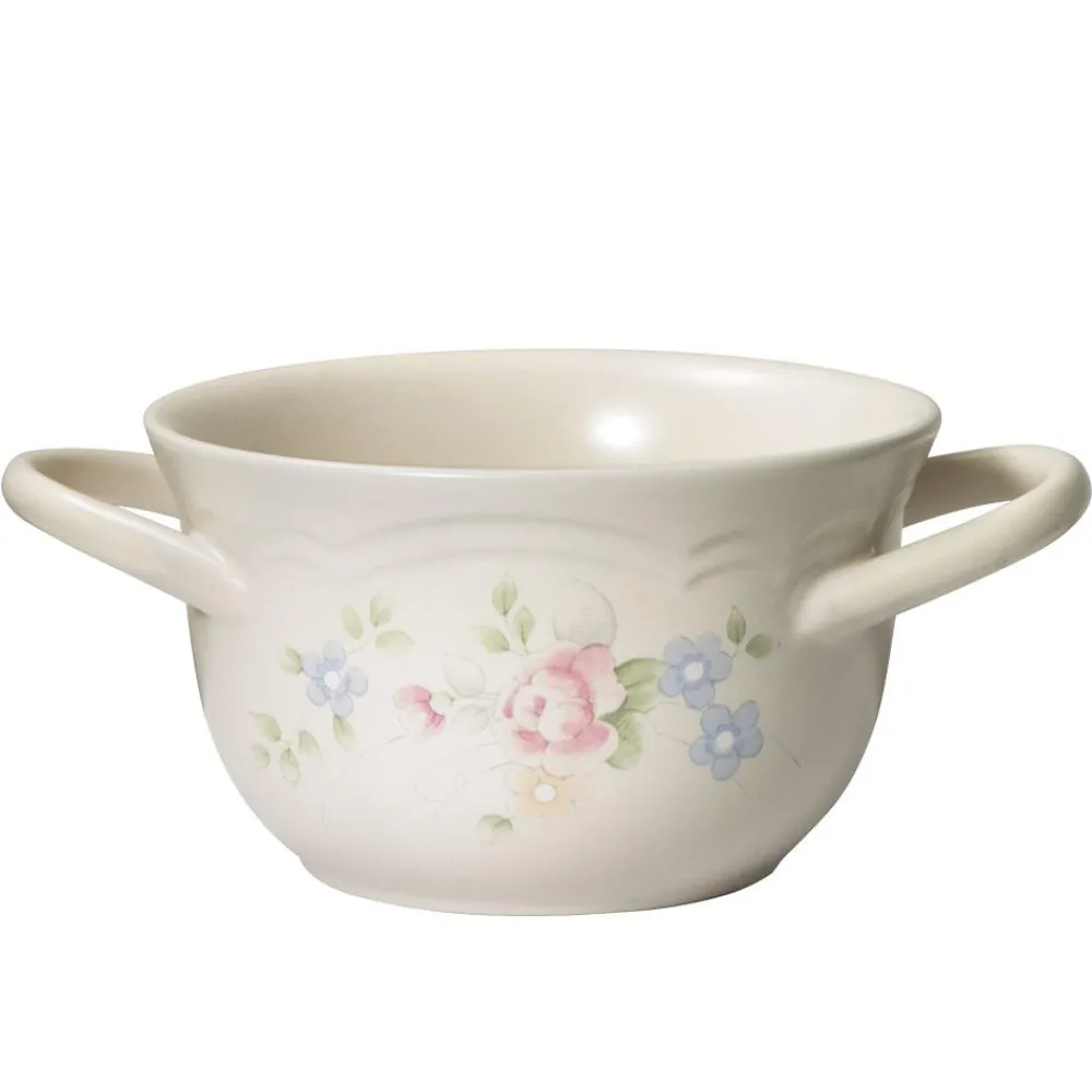Pfaltzgraff® Tea Rose Double Handled Soup Bowl- Soup Cereal Bowls