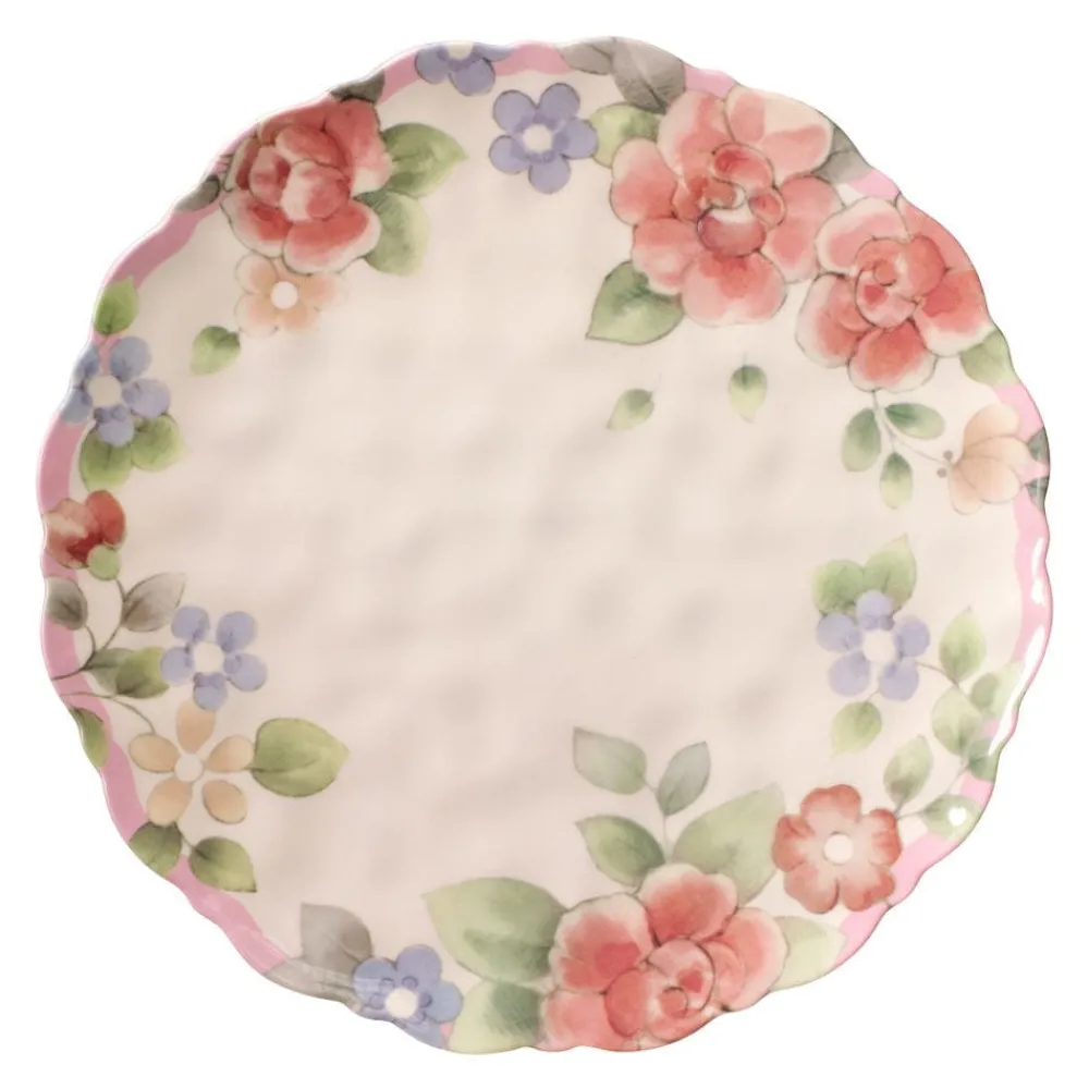 Pfaltzgraff® Tea Rose Outdoor Melamine Dinnerware Set- Dinnerware Service For 8|Dinnerware Service For 4