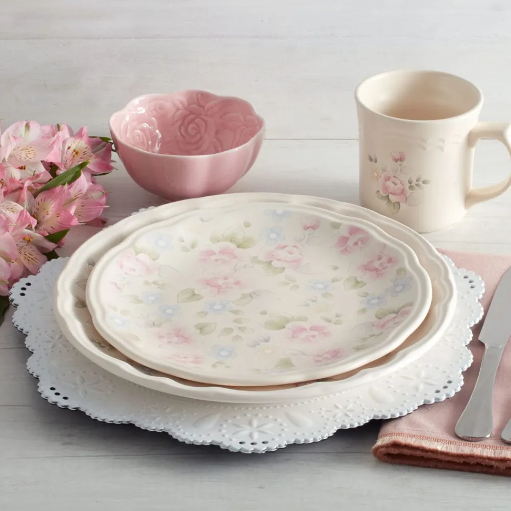Pfaltzgraff® Tea Rose Set of 4 Accent Luncheon Plates- Salad Plates