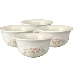 Pfaltzgraff® Tea Rose Set of 4 Deep Soup Cereal Bowls- Soup Cereal Bowls