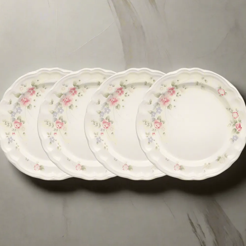 Pfaltzgraff® Tea Rose Set of 4 Dinner Plates- Dinner Plates