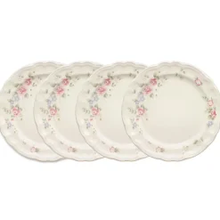 Pfaltzgraff® Tea Rose Set of 4 Dinner Plates- Dinner Plates
