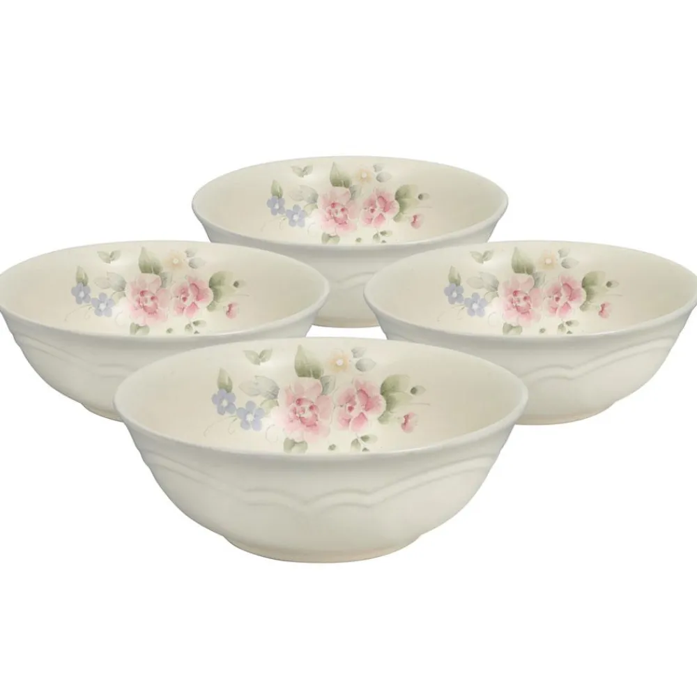 Pfaltzgraff® Tea Rose Set of 4 Super Soup Cereal Bowls- Soup Cereal Bowls