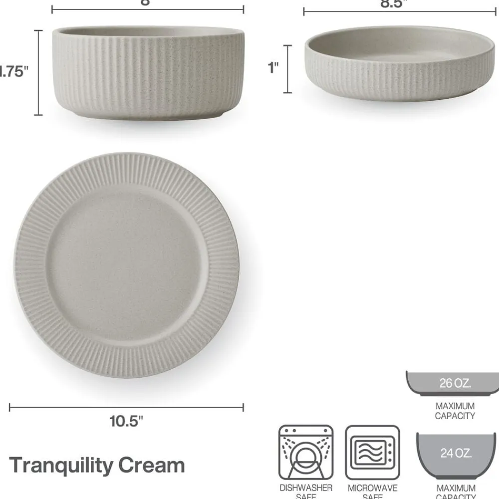 Pfaltzgraff® Tranquility 12 Piece Dinnerware Set, Service for 4- Dinnerware Service For 4