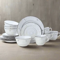 Pfaltzgraff® Trellis Coastal White 16 Piece Dinnerware Set, Service for 4- Dinnerware Service For 4