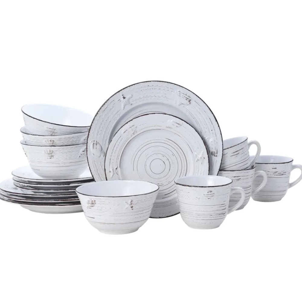Pfaltzgraff® Trellis Coastal White 16 Piece Dinnerware Set, Service for 4- Dinnerware Service For 4