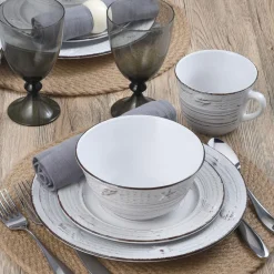 Pfaltzgraff® Trellis Coastal White 16 Piece Dinnerware Set, Service for 4- Dinnerware Service For 4