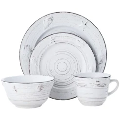 Pfaltzgraff® Trellis Coastal White 16 Piece Dinnerware Set, Service for 4- Dinnerware Service For 4