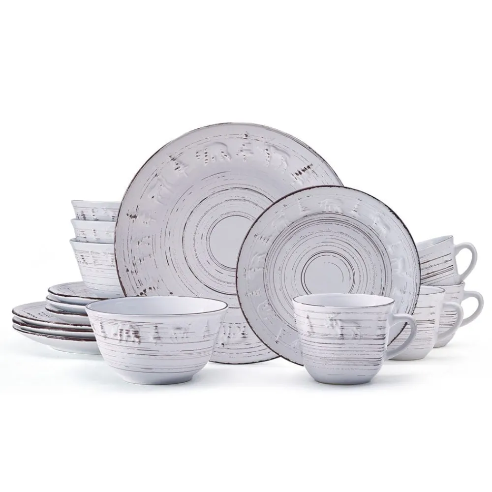 Pfaltzgraff® Trellis Lodge White 16 Piece Dinnerware Set, Service for 4- Dinnerware Service For 4