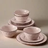 Pfaltzgraff® Trellis Pink 12 Piece Dinnerware Set, Service for 4- Dinnerware Service For 4