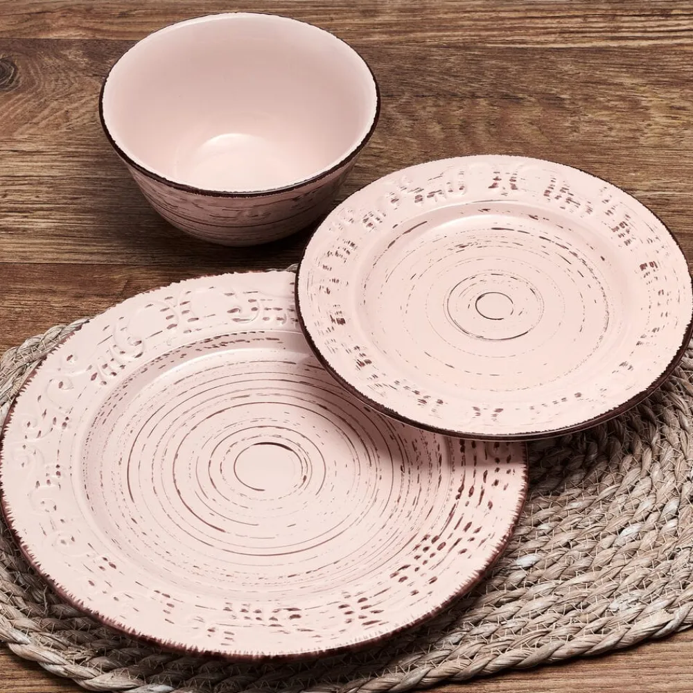 Pfaltzgraff® Trellis Pink 12 Piece Dinnerware Set, Service for 4- Dinnerware Service For 4