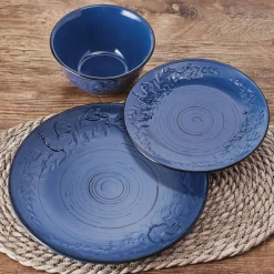 Pfaltzgraff® Trellis Rooster Blue 12 Piece Set, Service for 4- Dinnerware Service For 4
