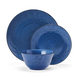 Pfaltzgraff® Trellis Rooster Blue 12 Piece Set, Service for 4- Dinnerware Service For 4
