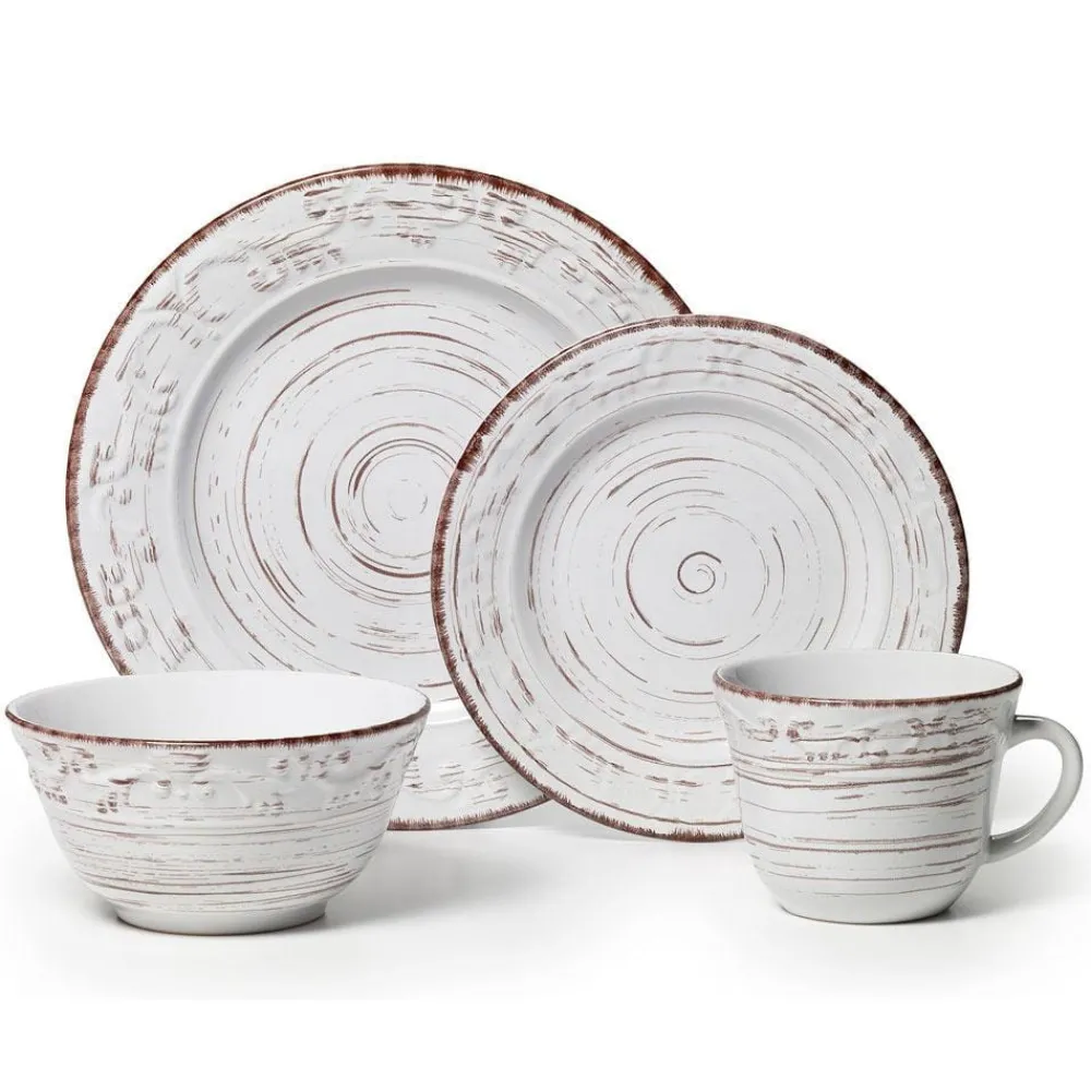 Pfaltzgraff® Trellis White 16 Piece Dinnerware Set, Service for 4- Dinnerware Service For 4