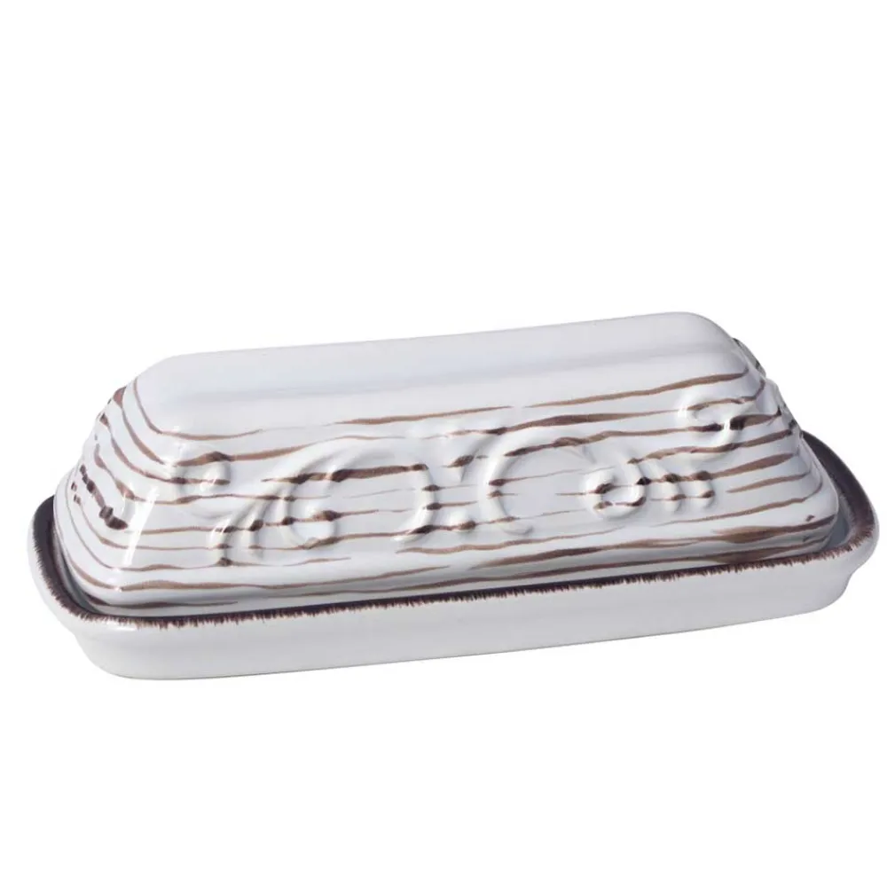 Pfaltzgraff® Trellis White Covered Butter Dish- Butter Dishes