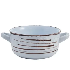 Pfaltzgraff® Trellis White Double Handled Soup Bowl- Soup Cereal Bowls