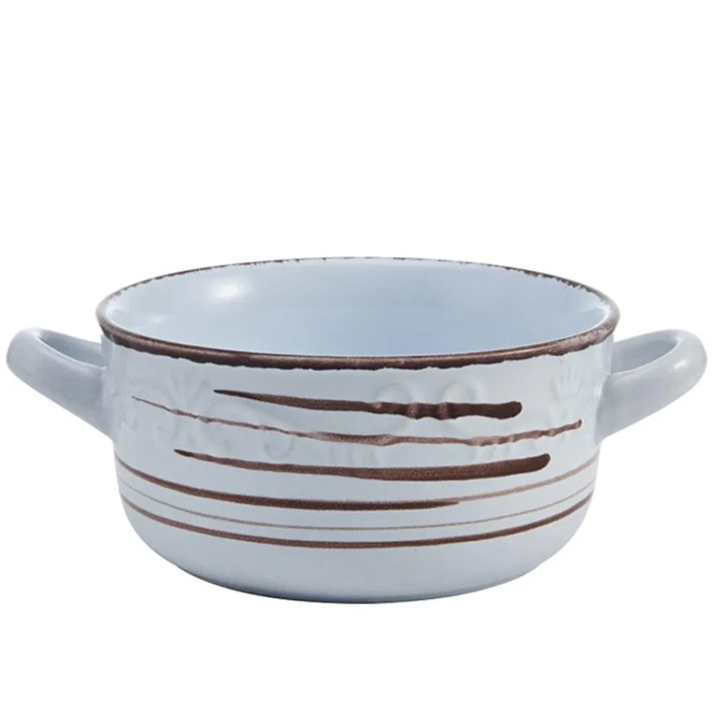 Pfaltzgraff® Trellis White Double Handled Soup Bowl- Soup Cereal Bowls