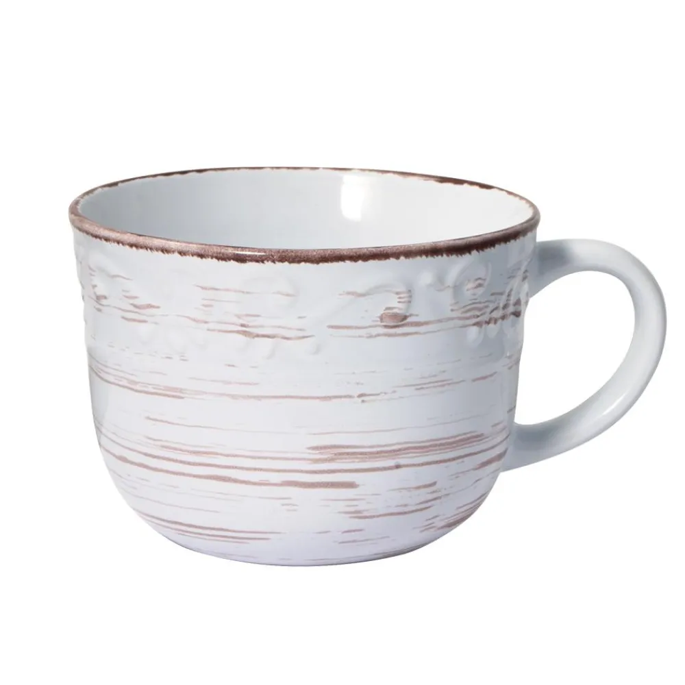 Pfaltzgraff® Trellis White Jumbo Soup Mug- Soup Cereal Bowls