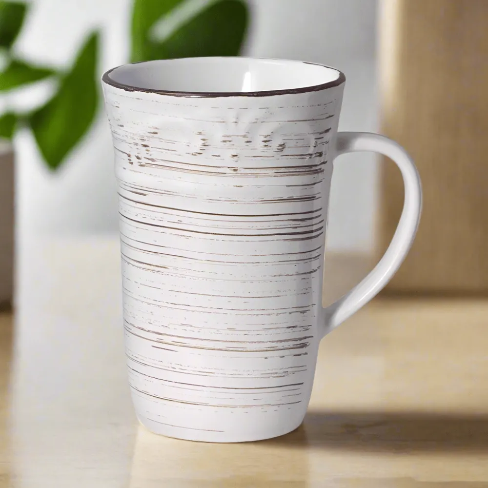 Pfaltzgraff® Trellis White Latte Mug- Coffee Mugs