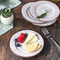 Pfaltzgraff® Trellis White Set of 4 Appetizer Plates- Appetizer Plates