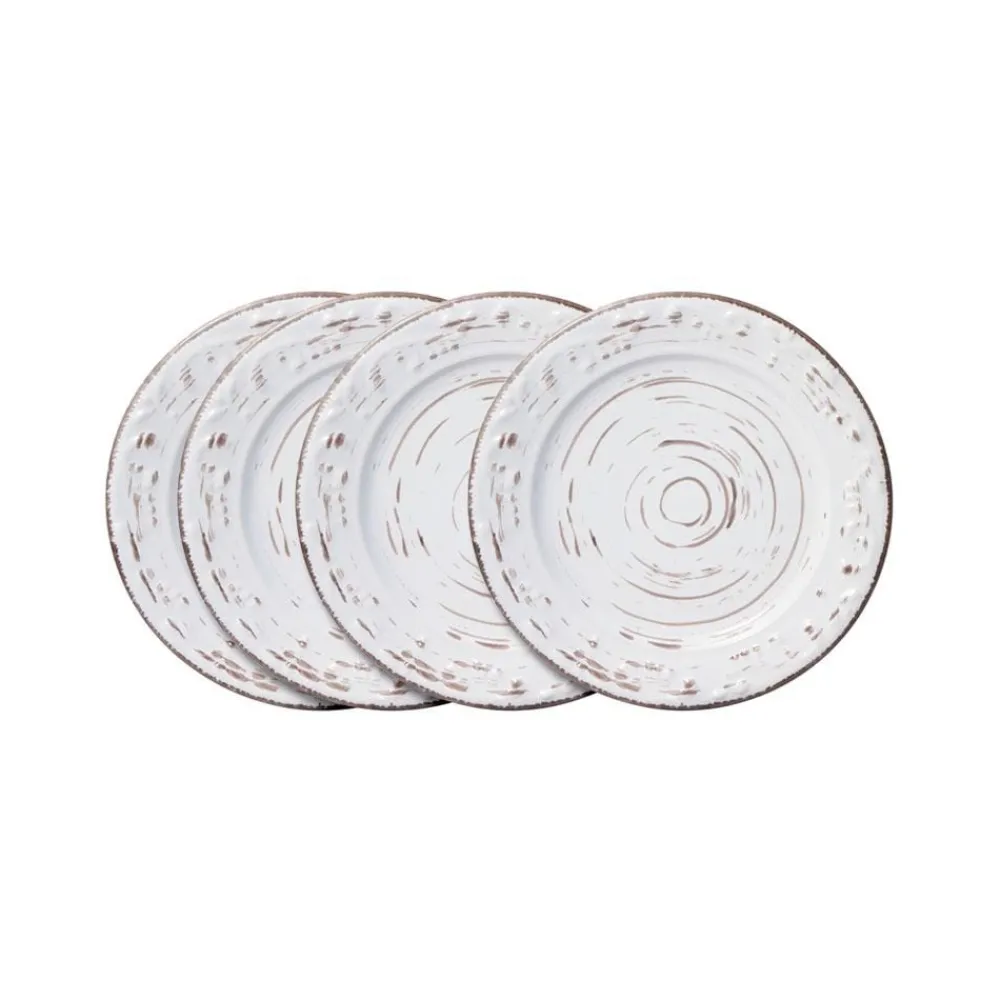 Pfaltzgraff® Trellis White Set of 4 Appetizer Plates- Appetizer Plates