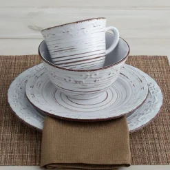 Pfaltzgraff® Trellis White Set of 4 Dinner Plates- Dinner Plates