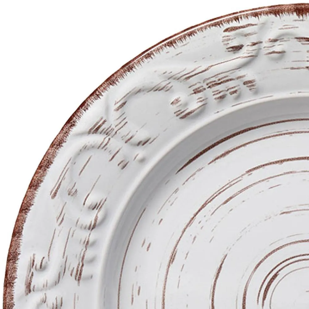 Pfaltzgraff® Trellis White Set of 4 Dinner Plates- Dinner Plates