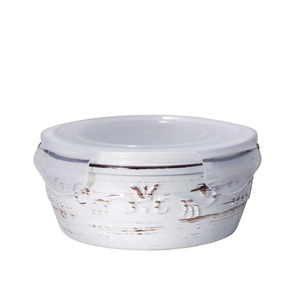 Pfaltzgraff® Trellis White Storage Bowl with Lid- Serve Bowls
