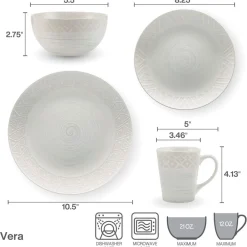 Pfaltzgraff® Vera 16 Piece Dinnerware Set, Service for 4- Dinnerware Service For 4