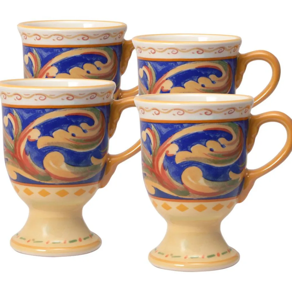 Pfaltzgraff® Villa della Luna® Set of 4 Pedestal Mugs- Coffee Mugs