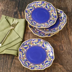 Pfaltzgraff® Villa della Luna® Set of 4 Blue Salad Plates- Salad Plates