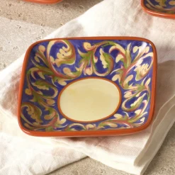 Pfaltzgraff® Villa della Luna® Square Ceramic Wine Tapas Plate- Appetizer Plates