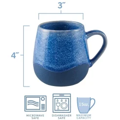 Pfaltzgraff® Wave Set of 6 Reactive Mugs, Assorted- Coffee Mugs