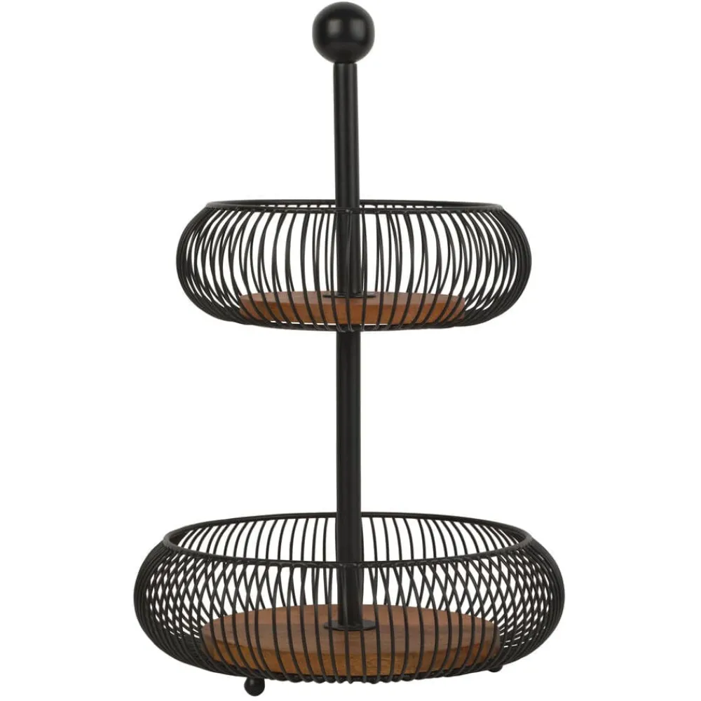 Gourmet Basics® Westfield 2 Tier Storage Basket- Fruit And Storage Baskets