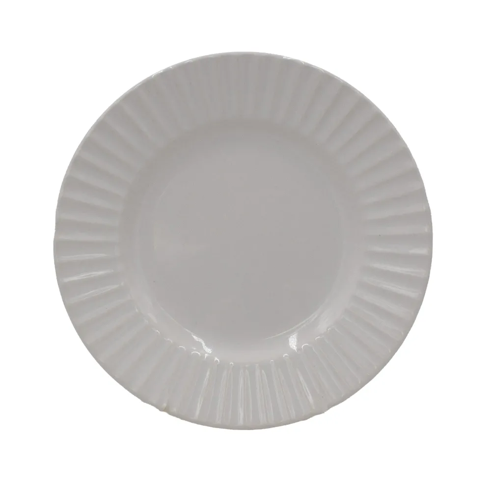 - White Embossed 32 Piece Dinnerware Set, Service for 8- Dinnerware Service For 8