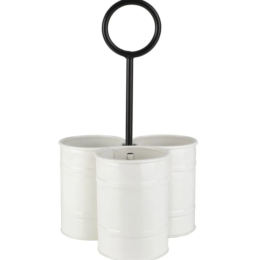 Towle® Living White Flatware Metal Storage Caddy- Flatware Caddies