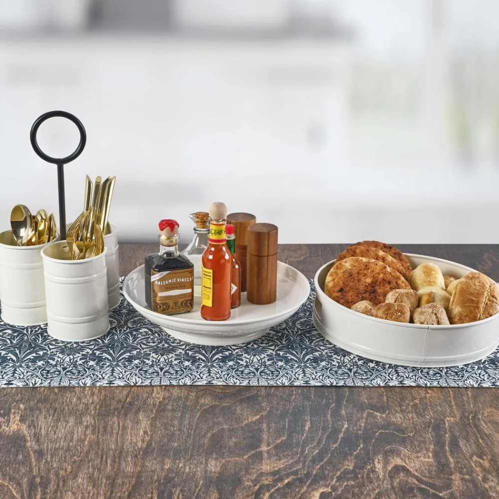 Towle® Living White Flatware Metal Storage Caddy- Flatware Caddies