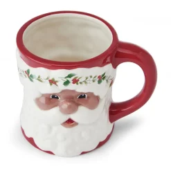 Pfaltzgraff® Winterberry® African American Santa Mug- Coffee Mugs