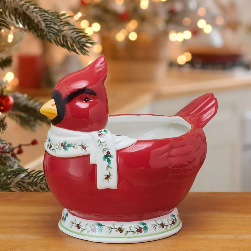 Pfaltzgraff® Winterberry® Cardinal Candy Bowl- Serve Bowls
