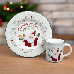 Pfaltzgraff® Winterberry® Cookies and Milk for Santa Set- Appetizer Plates