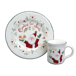 Pfaltzgraff® Winterberry® Cookies and Milk for Santa Set- Appetizer Plates