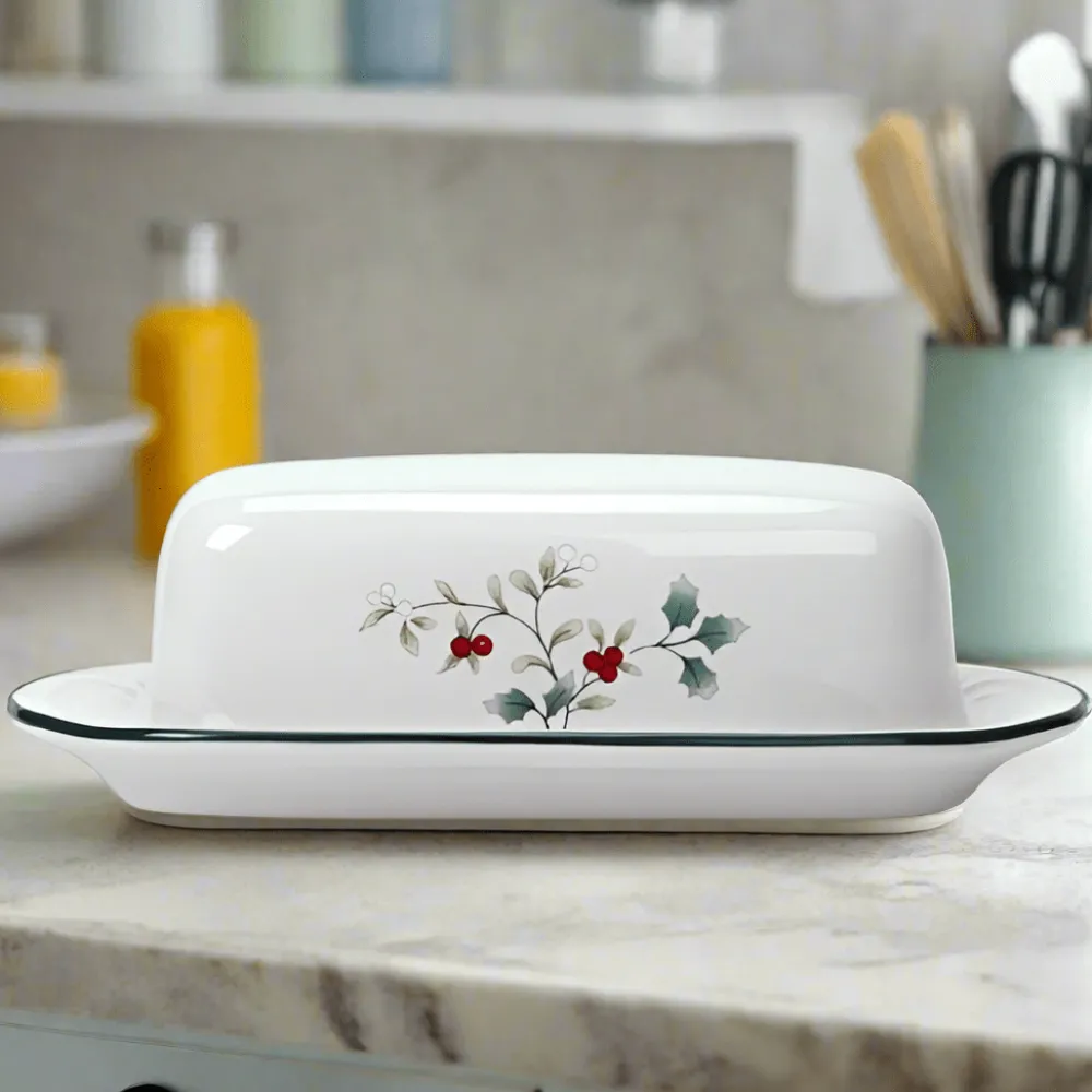 Pfaltzgraff® Winterberry® Covered Butter Dish- Butter Dishes