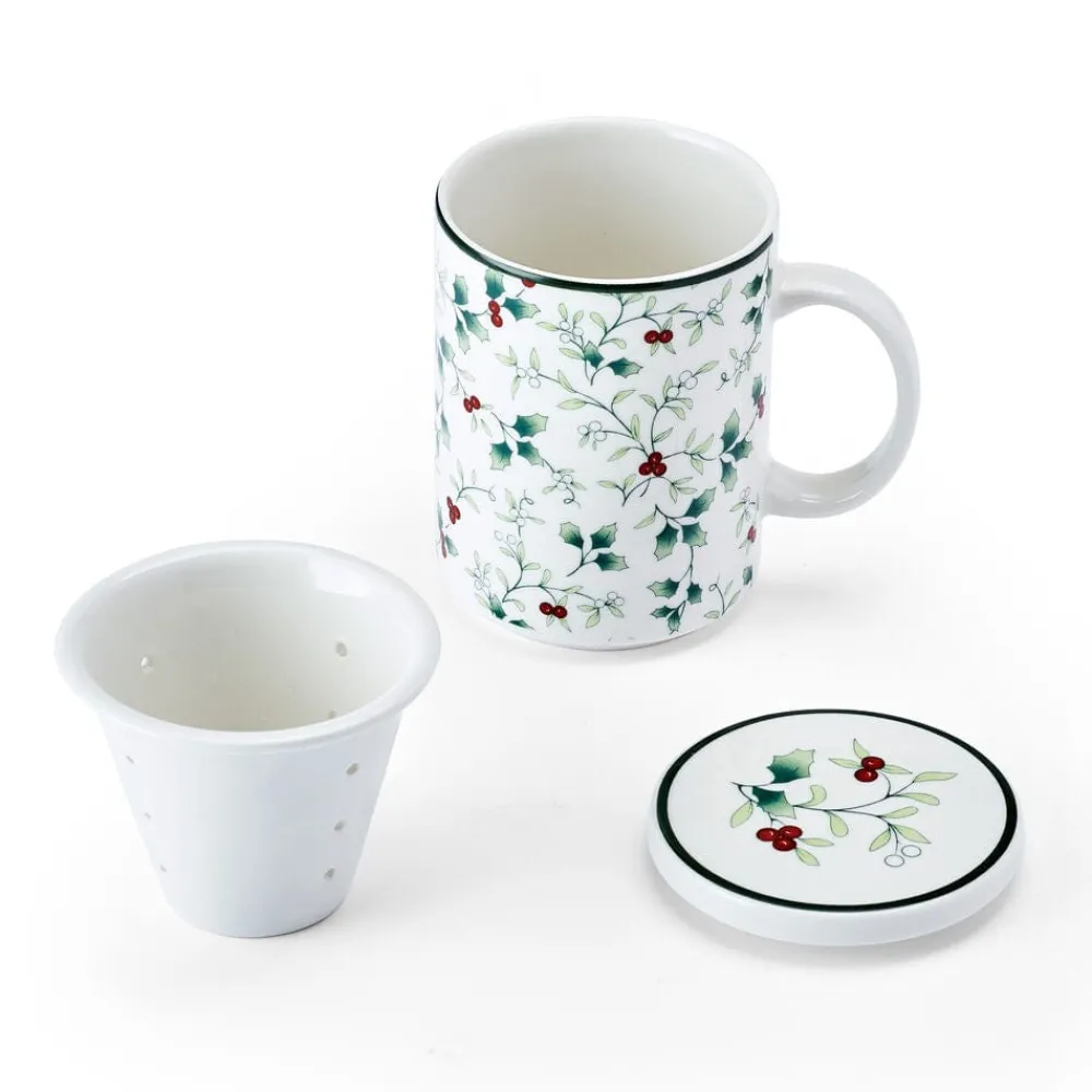 Pfaltzgraff® Winterberry® Covered Mug with Tea Infuser- Teacups