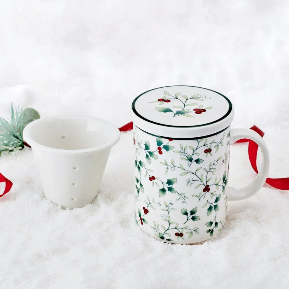 Pfaltzgraff® Winterberry® Covered Mug with Tea Infuser- Teacups