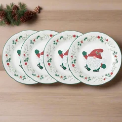 Pfaltzgraff® Winterberry® Set of 4 Gnome Salad Plates- Salad Plates