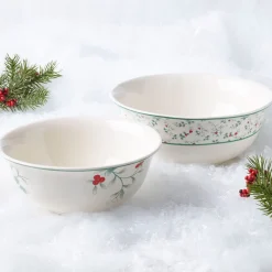 Pfaltzgraff® Winterberry® Set of 2 Holly Nesting Serving Bowls- Serve Bowls