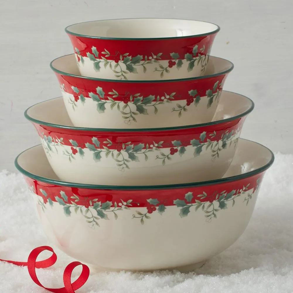 Pfaltzgraff® Winterberry® Set of 4 Serving Bowls- Serve Bowls