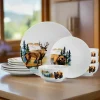 Studio Nova Woodland Animals 12 Piece Dinnerware Set, Service for 4- Dinnerware Service For 4